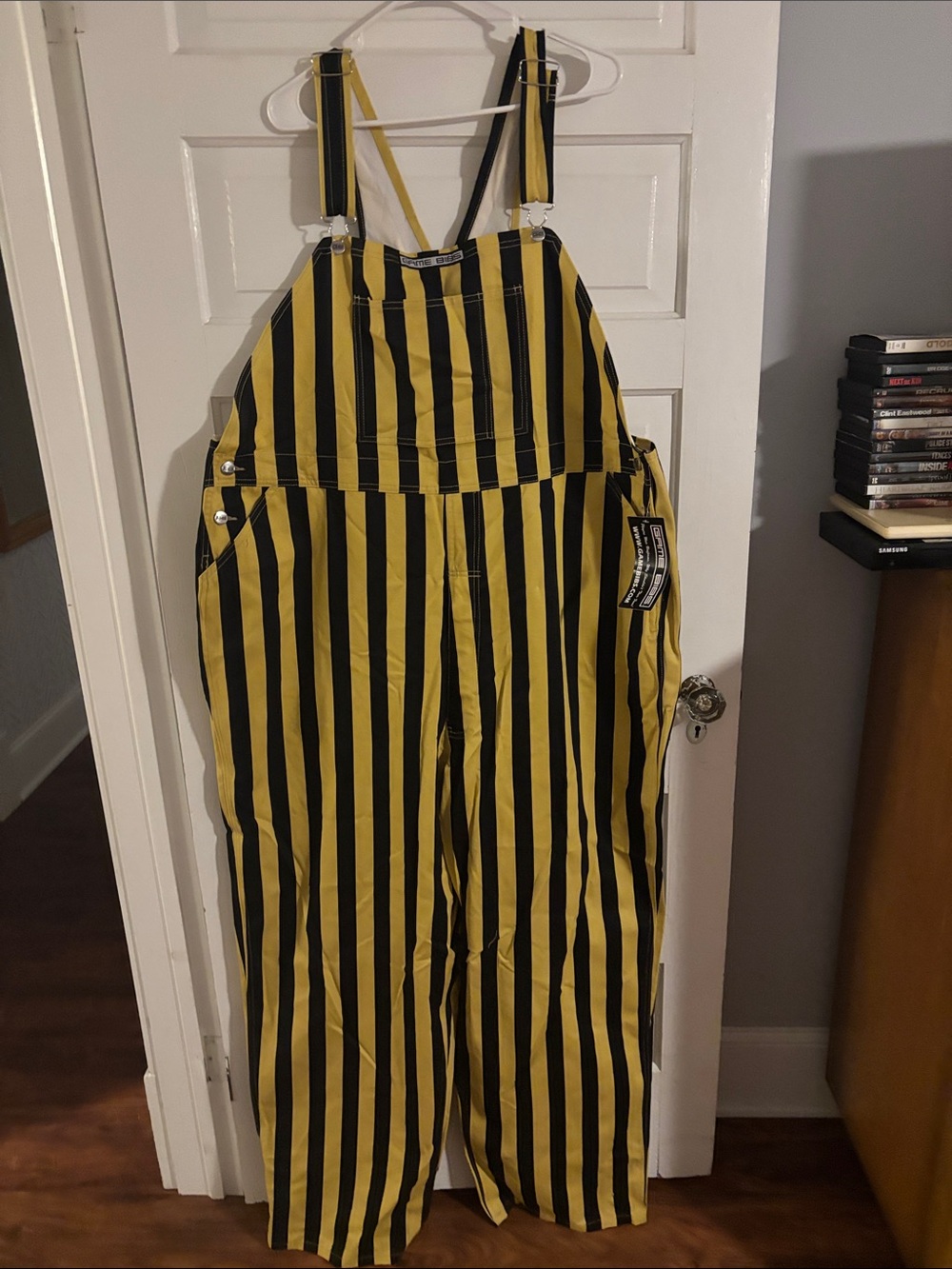 NWT Striped Yellow & Black Game Day Overalls